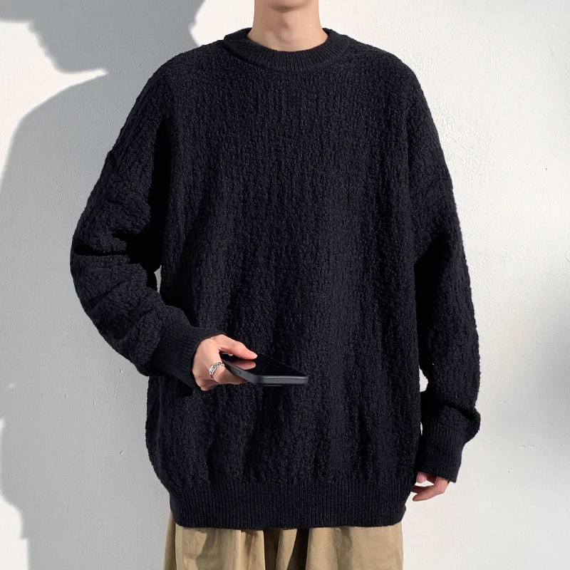 Зимние свитера мужские теплые модные повседневные вязаные пуловеры мужская