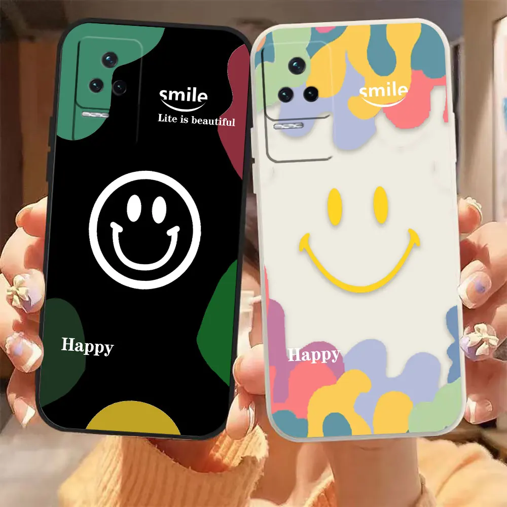 

Happy Lovely Smiling Face Phone Case For Redmi K60E K60 K50 K40S K40 K30 K20 12C 10C 9A 9 8A 8 10X 10A 10 Pro 4G 5G Gaming Case