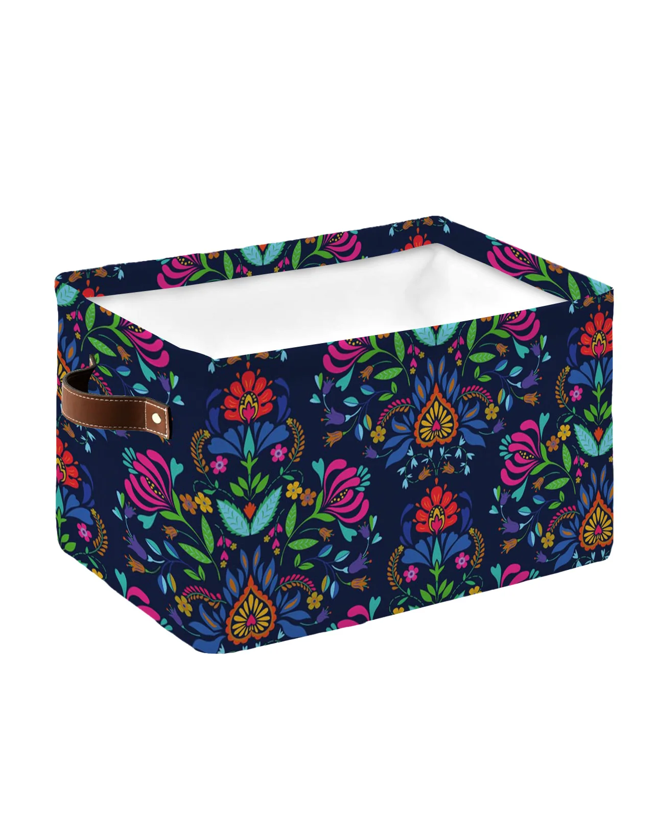 

Водонепроницаемая корзина для белья в европейском стиле с цветами, квадратная складная корзина для хранения, тканевый органайзер для одежд...