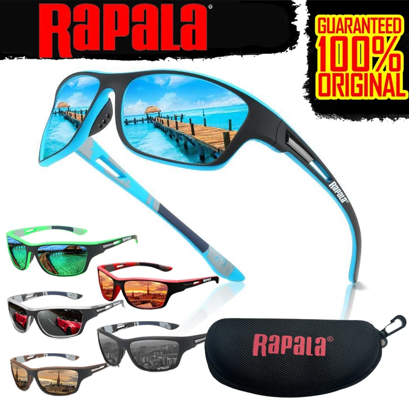 Фото Поляризованные очки для рыбалки Rapala, мужские и женские солнцезащитные очки для вождения, мужские солнцезащитные очки для пешего туризма, велосипедные солнцезащитные очки UV400, очки №1