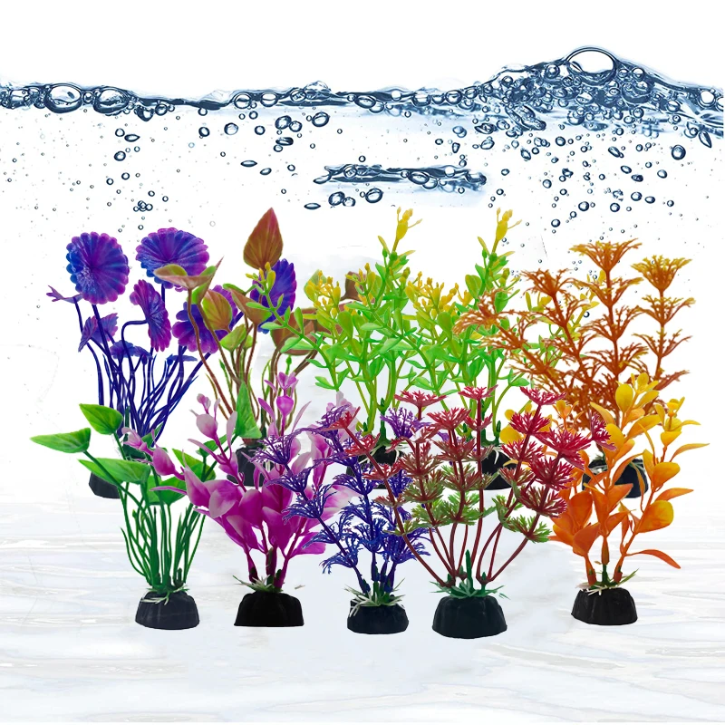 

Искусственные декоративные растения для аквариума, 20 видов, искусственное украшение для аквариума, аксессуары для украшения аквариума, 10 с...