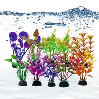 20 kinds artificial aquarium decor plants water weeds ornament aquatic plant fish tank grass decoration accessories 10cm