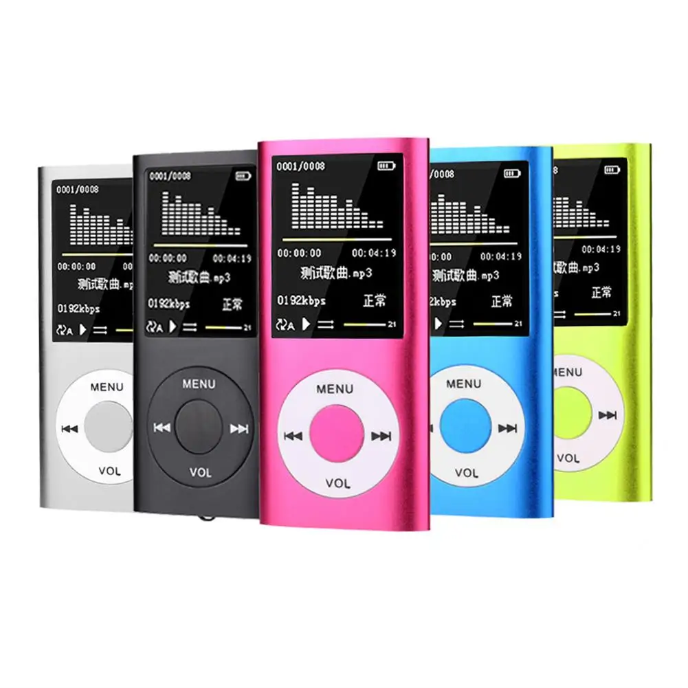 

MP3-плеер 1,8 дюймов, воспроизведение музыки, Встроенный Fm-радио, записывающее устройство, электронная книга с наушниками, Usb-кабель