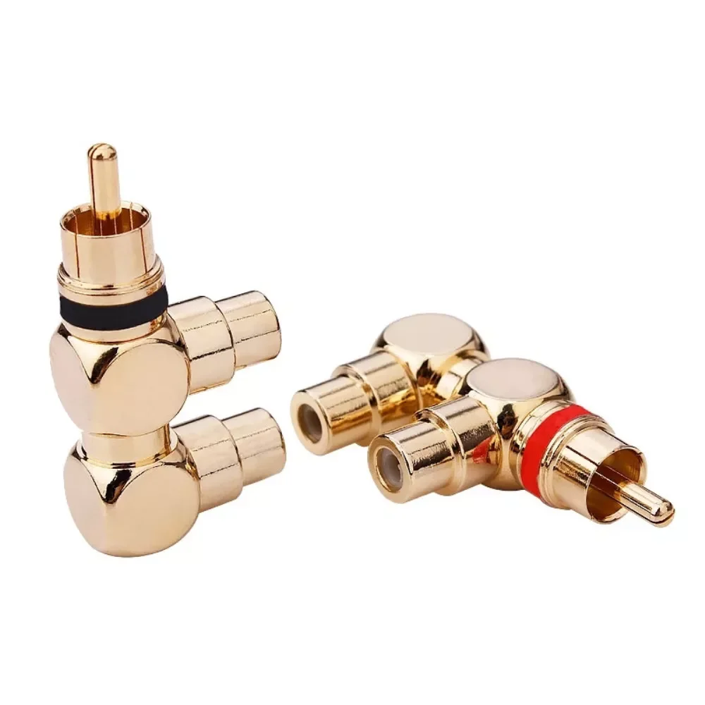 

NEW2023 Hifi RCA Connector 1 Male To 2 RCA Female F Type Audio Converter Gold Plated AV RCA Splitter Cable Conversion Adapter Ja