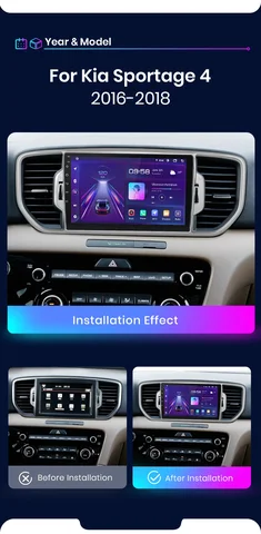 Android 15 для KIA Sportage 4 KX5 2016 2017 2018, автомобильный радиоприемник, мультимедийная видеонавигация, GPS 2 Din, стерео DVD, аксессуары, динамики