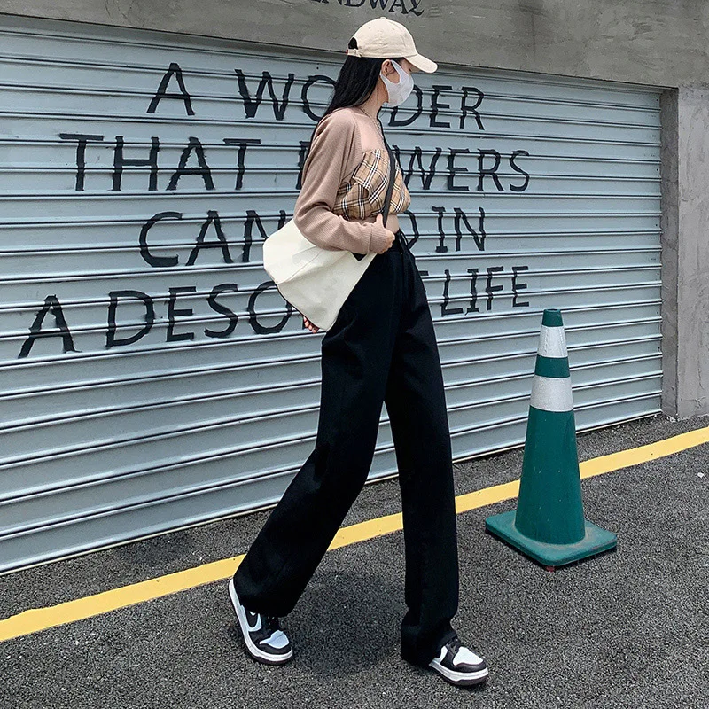 High-waisted Wide Leg Jeans Women 2023 Spring/summer New  Women Clothing Loose Mop Draping Fashion Straight Leg Baggy Jeans