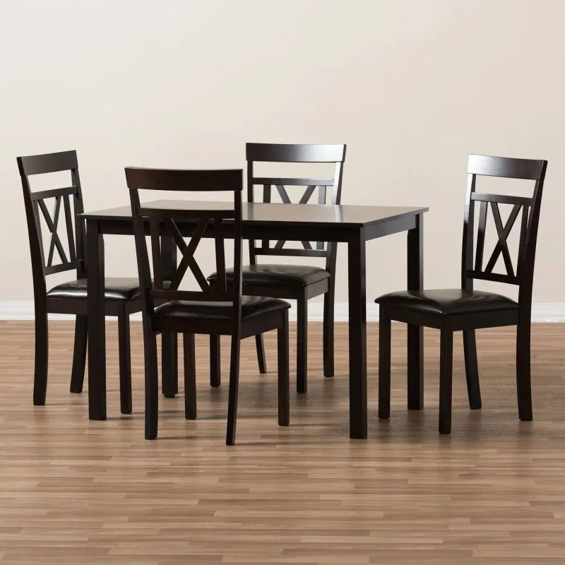 

Baxton Studio Rosie 5 Piece Rectangular Dining Set
