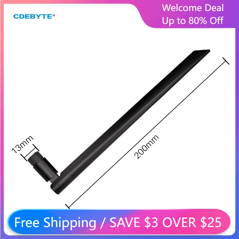 

2PCS TX915-JKD-20 915MHz Lora WIFI Antenna Omnidirectional 3.5dBi SMA-J 20W Long Range Rubber Foldable Antenna For Communication