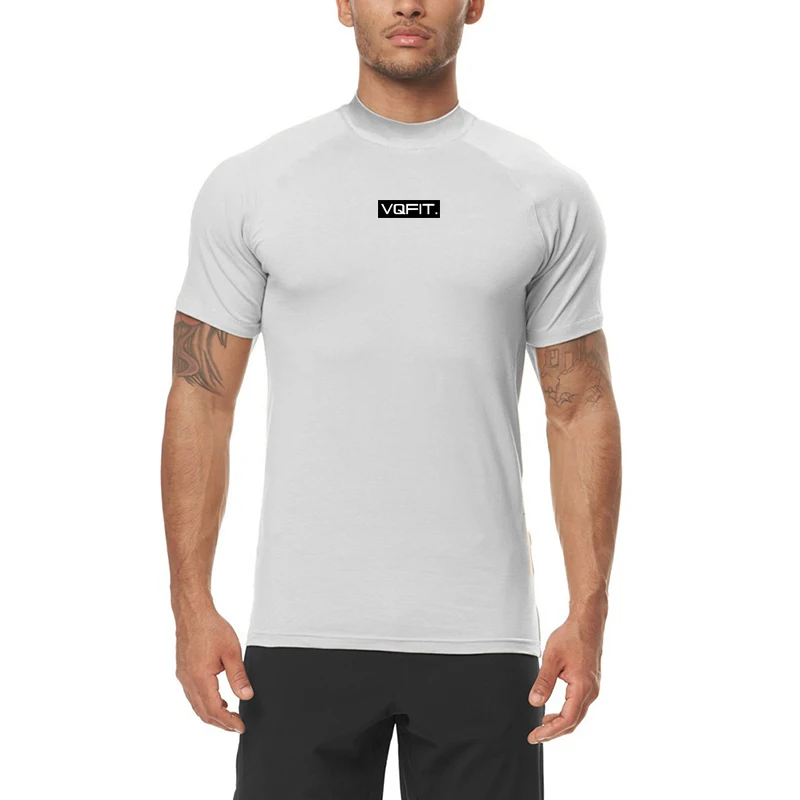 

Спортивная футболка для тренажерного зала, Мужская облегающая футболка с коротким рукавом для фитнеса и тренировок, быстросохнущая футболка для бодибилдинга, летняя повседневная модная одежда
