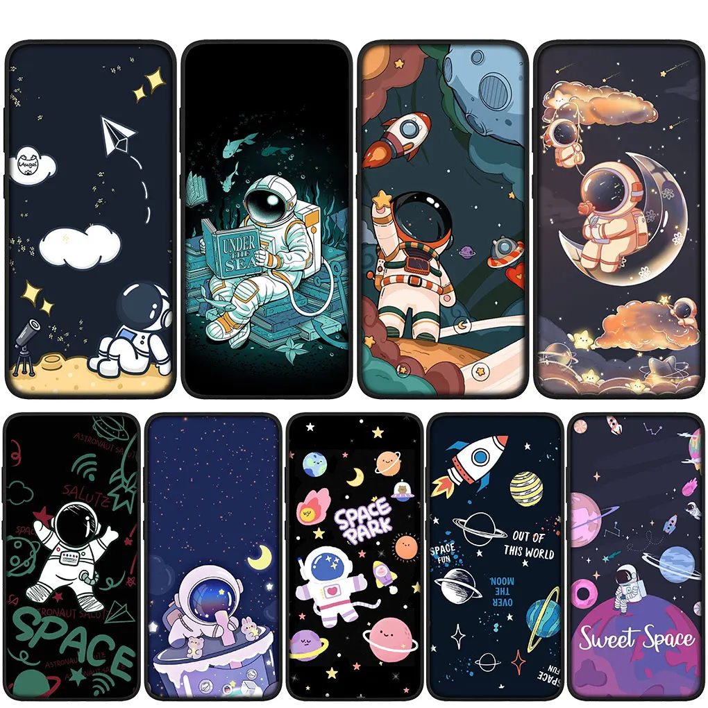 

Sky Art Astronaut Moon Soft Casing for Xiaomi Redmi Note 11 10 9 8 Pro 9S 10S 11S 9A 9C 9T 10A 10C 8A 7A C Phone Cover Case