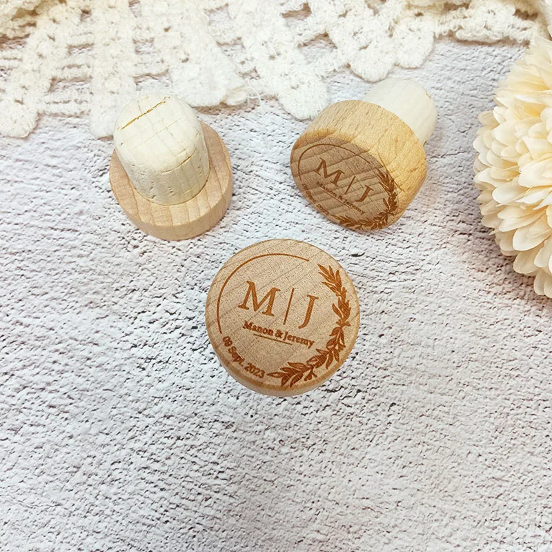 Деревянные пробки для винных бутылок на заказ заглушки подарки гостей свадьбы