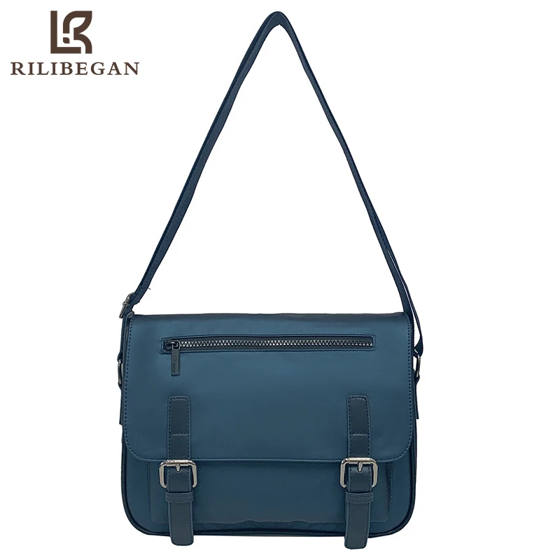 Сумка кросс-боди мужская из ткани Оксфорд модная мягкая однотонная сумочка-тоут