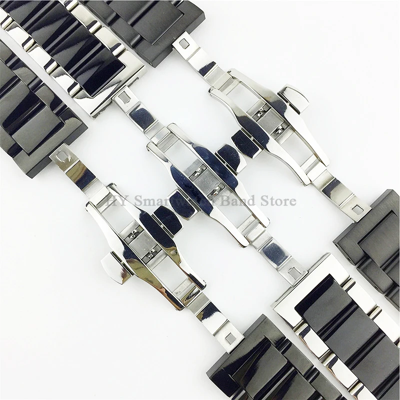 Ремешок для часов из нержавеющей стали 16 мм 18 20 21 22 24 26 полированный ремешок с