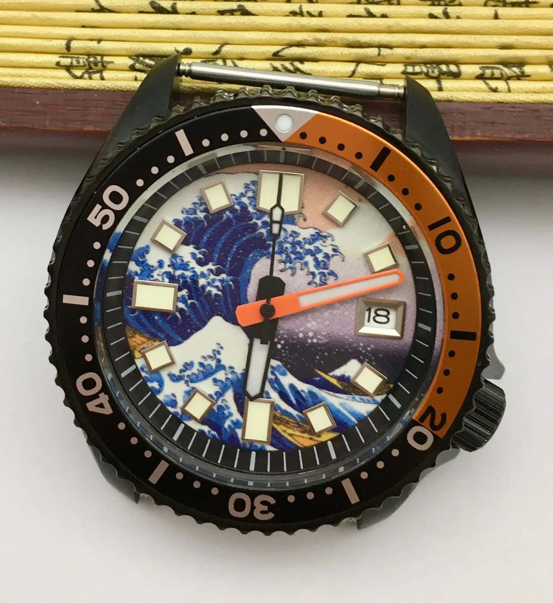 

Модные мужские часы SKX007 чехол NH35 Move Men t сапфировый Кристалл светящийся резиновый ремешок с пряжкой автоматические механические часы