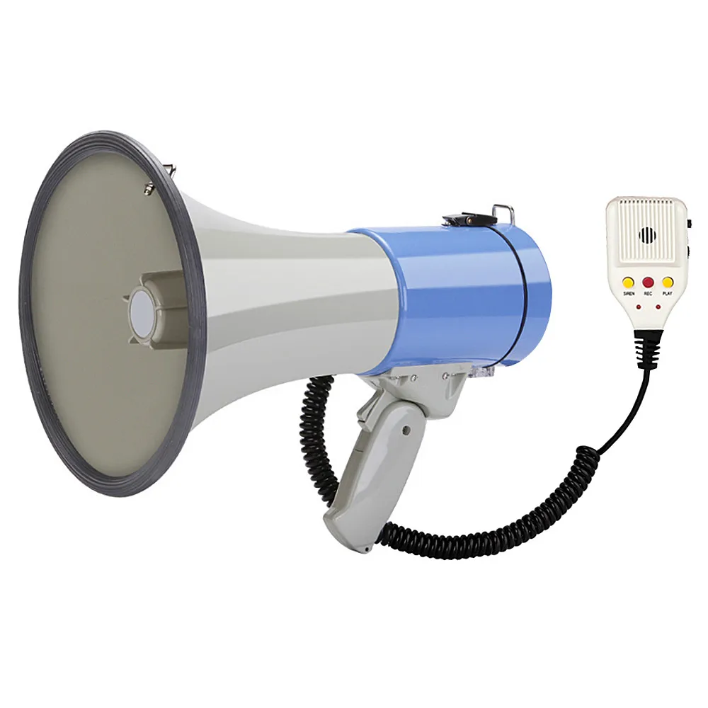 50W Handheld Microphone Bullhorn Bluetooth Recording Large Caliber Megaphone With Siren Outdoors Powerful Loudspeaker USB enlarge