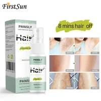 pansly 8 mins permanant hair removal spray beard bikini intimate legs body armpit facial stop hair growth for men women