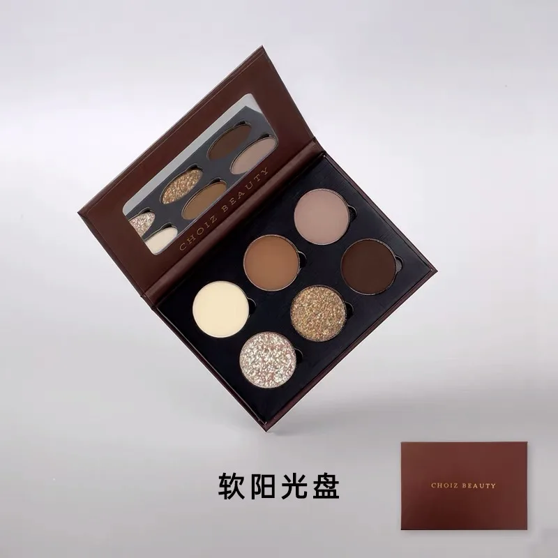 CHOIZ BEAUTY Серия подарков на день и ночь 6-цветные тени для век золотисто-коричневый