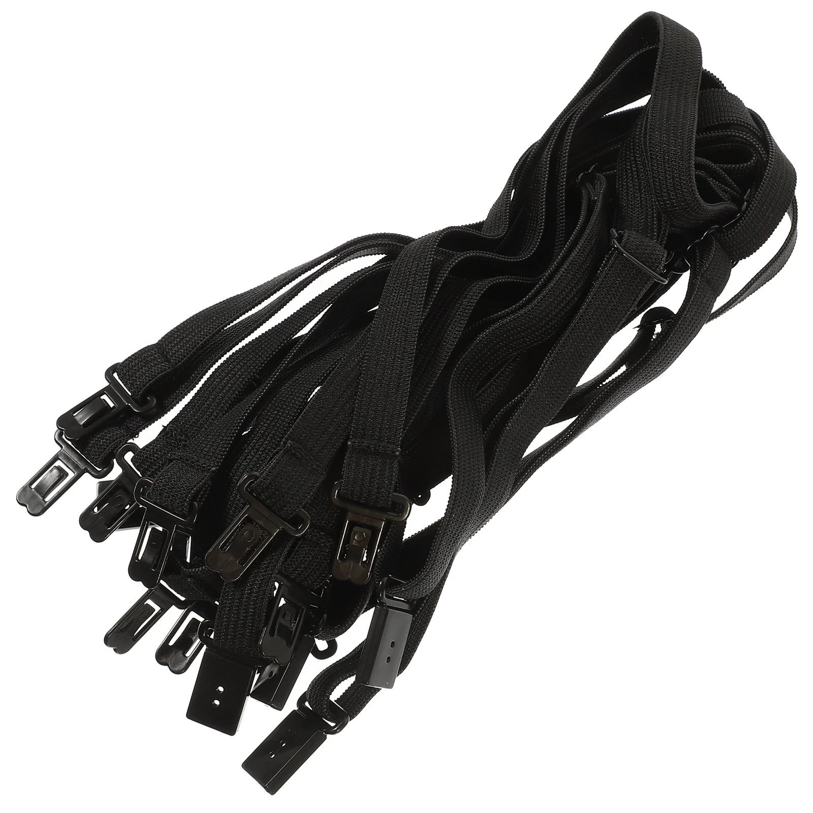 

10 Pcs Bow Tie Adjustment Strap Band Manual Black Neck Tie For Men Party Polyester Wear-resistant