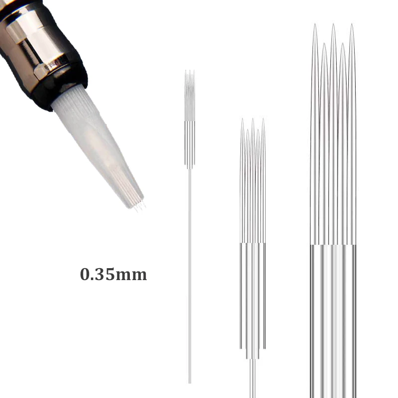10 шт. Одноразовые стерилизованные иглы для перманентного макияжа 0 35 мм |