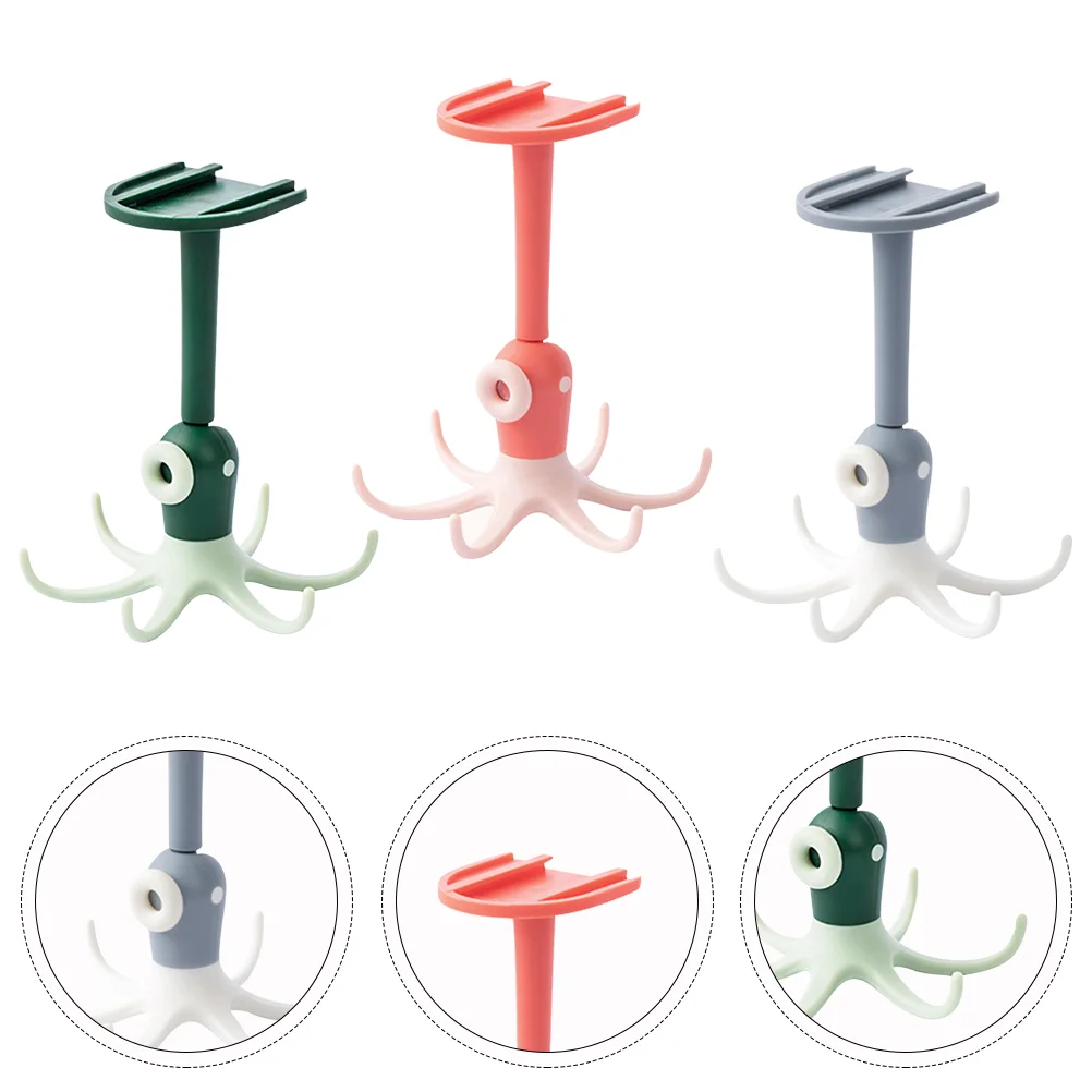 

3Pcs Hanging Utensil Rack Rotatable Utensil Hanger Kitchen Bathroom Organizer