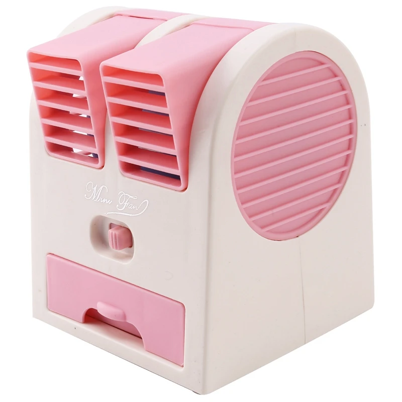 

Mini Usb Small Fan Cooling Portable Desktop Dual Bladeless Air Conditioner