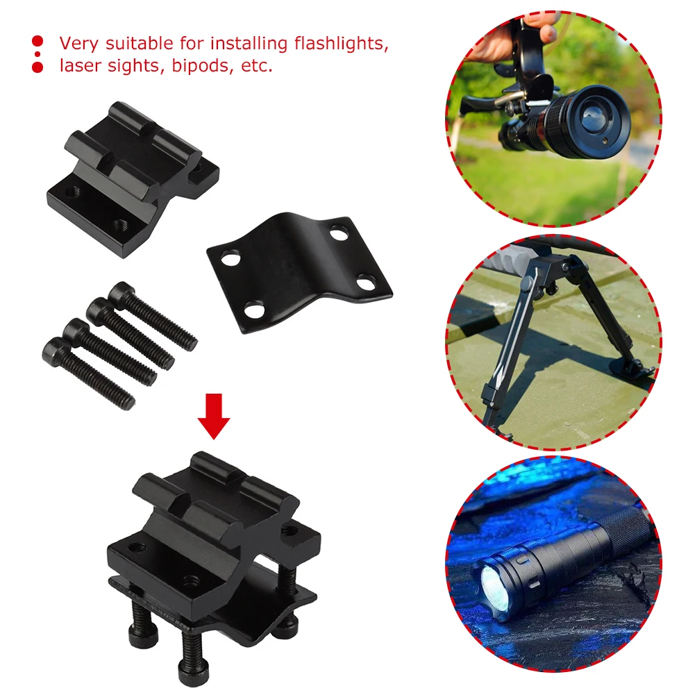 

Adjustable Bipod Adapter with 20mm Rail Barrel Tube Mount for Picatinny Weaver Scope Flashlight Laser Sight Torch Clip Fast