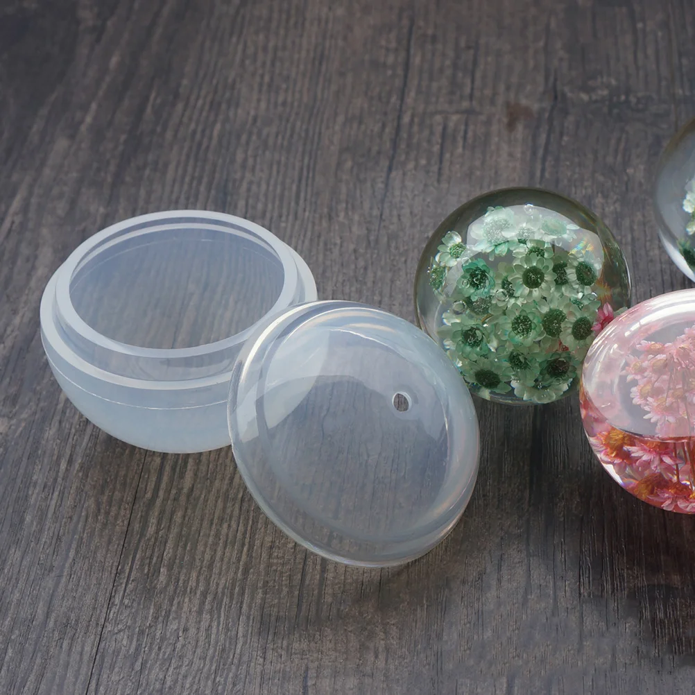 

Resin Mold Casting Silicone Round Epoxypolyesterdiypaperweight Crafts Clear Sphere Molds Cast