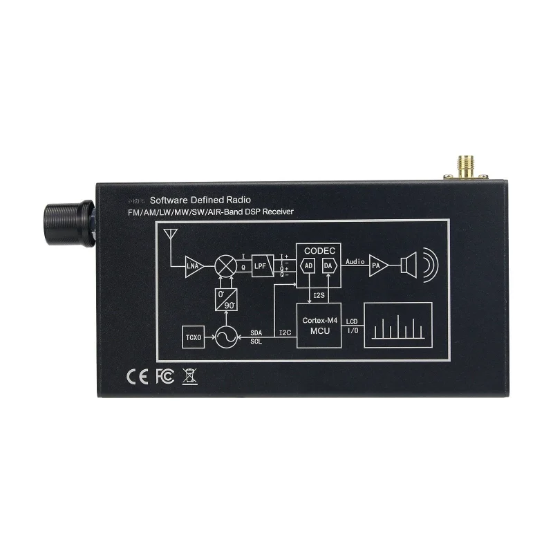 Фото Цифровой радиоприемник DSP-01 SDR с обработкой цифровых сигналов и цифровой демодуляцией для CW/AM/SSB/FM/WFM, 4,3-дюймовый IPS-дисплей на жидкокристаллической основе №2