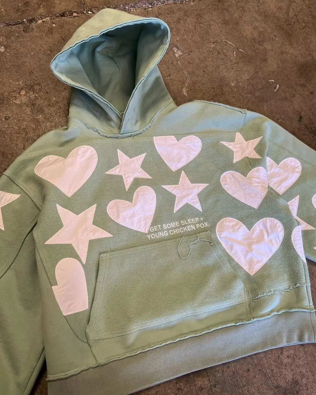 Y2K уличная одежда кавайная толстовка с капюшоном и принтом звезд букв свободная