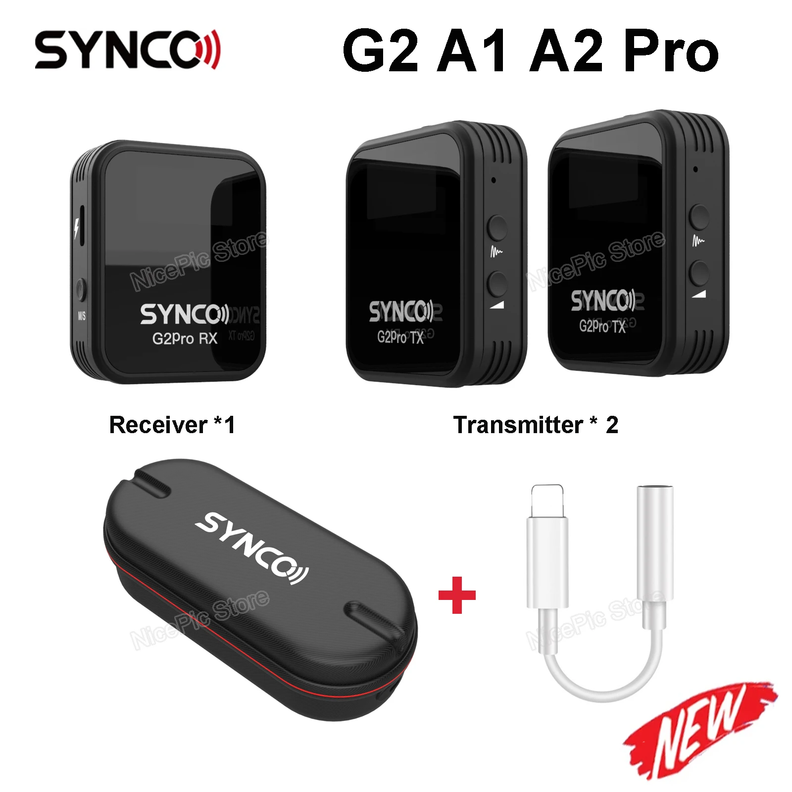 

Беспроводной петличный микрофон SYNCO G2 A1 A2 G2A1 G2A2 Pro, 2,4 ГГц