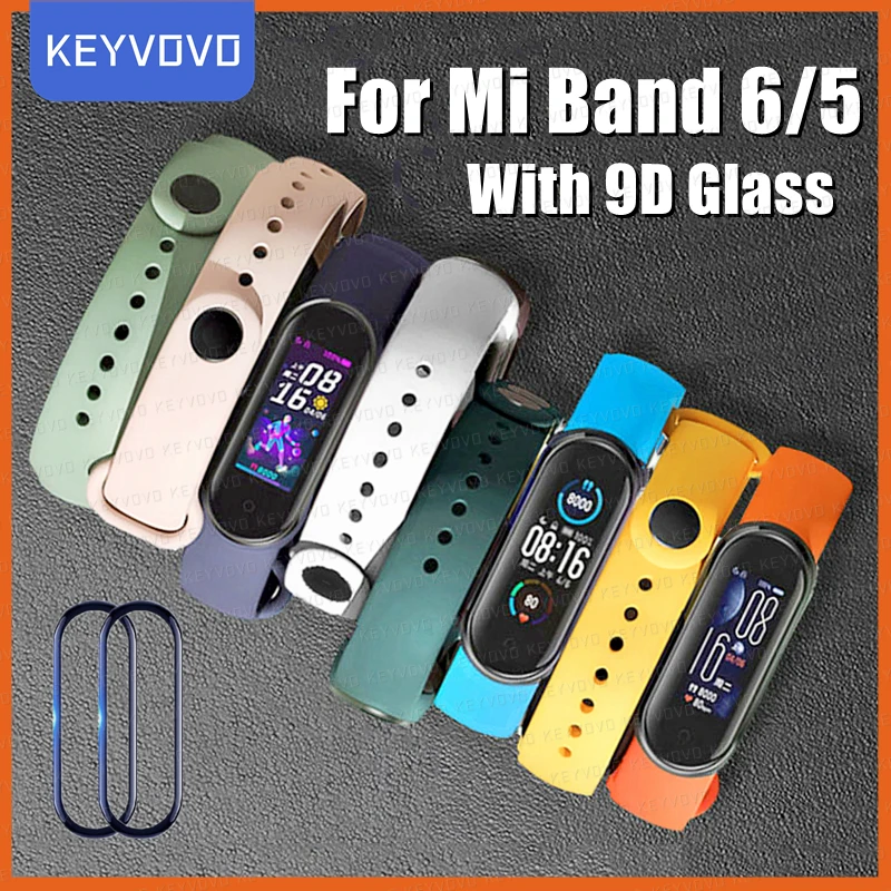 Ремешок для Xiaomi Mi Band 5 6 nfc силиконовый сменный Браслет Для цветной ремешок из ТПУ