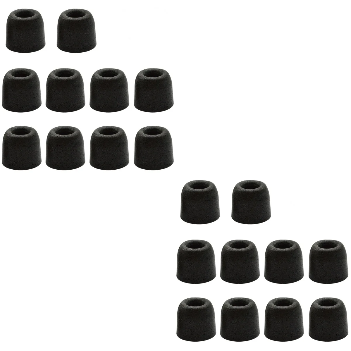 

20 pcs Premium Earphone Tips Noise Isolation T-200 Earbud Replacement (Black)