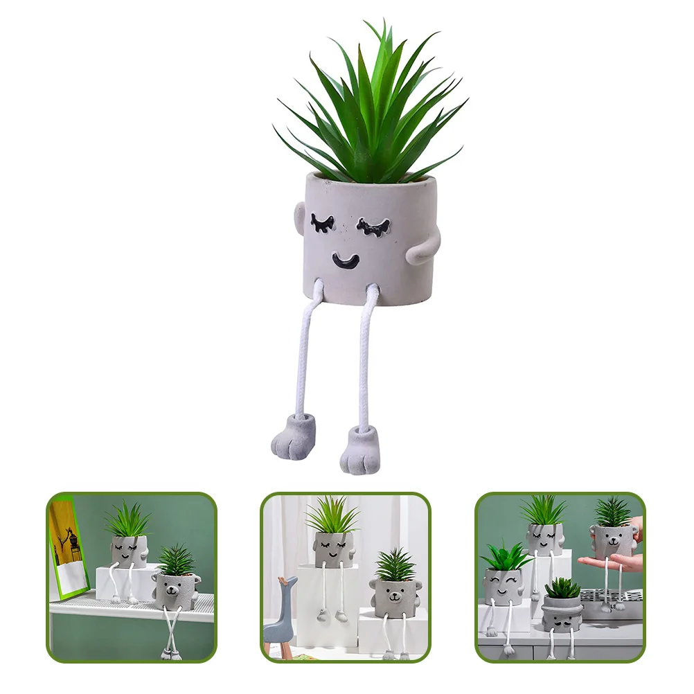 

Desk Plants Artificial Succulents Artificial Succulents in Pots Succulents Ornament Small Decor Items for Shelf Office Decor
