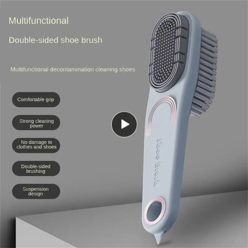

Multi-function Shoe Brush Don't Hurt Shoes Decontamination Convenient Strong Cleaning Power Double-sided Household Suspendable