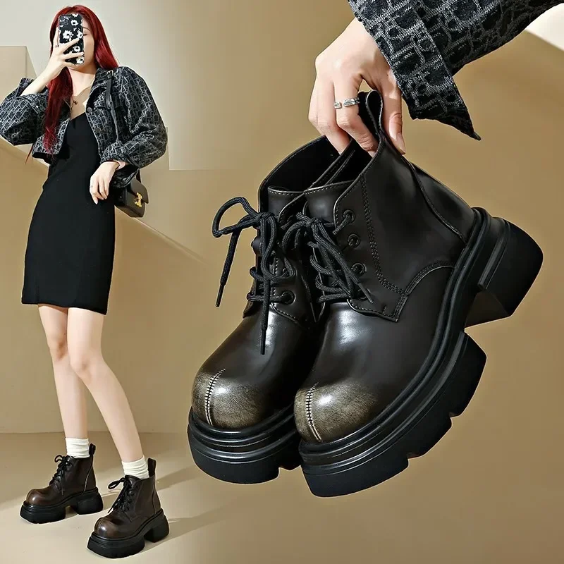 Женские осенне-зимние и осенние ботинки 2024 женская обувь короткие сапоги на