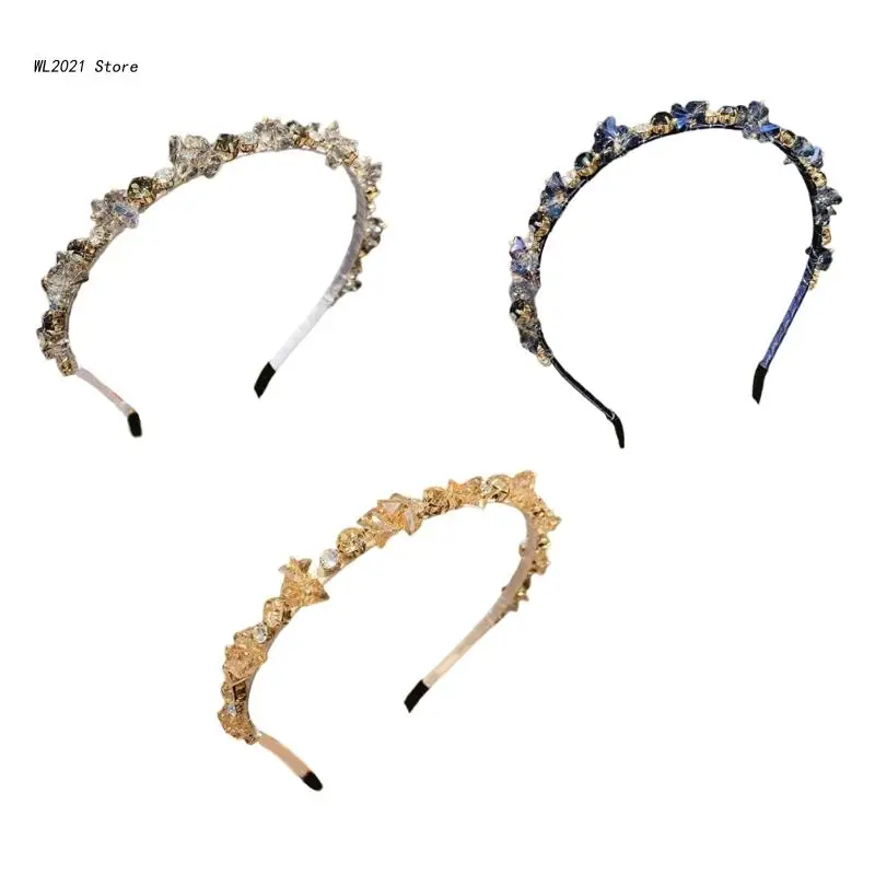 

Обруч для волос с кристаллами, обруч для волос с бисером, обруч для волос с бриллиантами для девочек