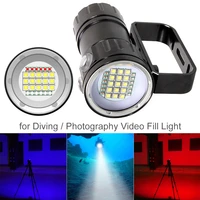 securitying professional underwater photography light highlight lamp 27 led 8000lm diving flashlight waterproof video fill torch
