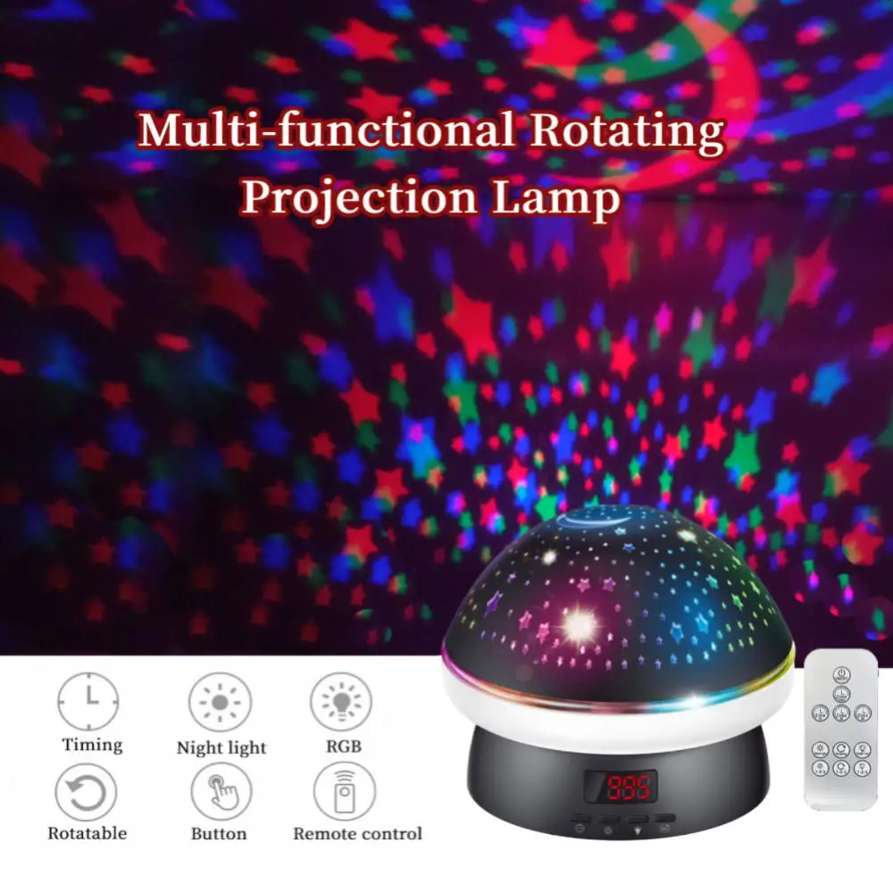 

Projection Lamp 5v Atmosphere Light With Timing Function Remote Control Timer Remote Control Night Light Rotation Star Projector