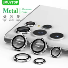 JMUYTOP Protector Camera For Samsung Galaxy S22 Ultra Aluminum Alloy Metal with Tempered Glass Full Cover Camera Lens Protector