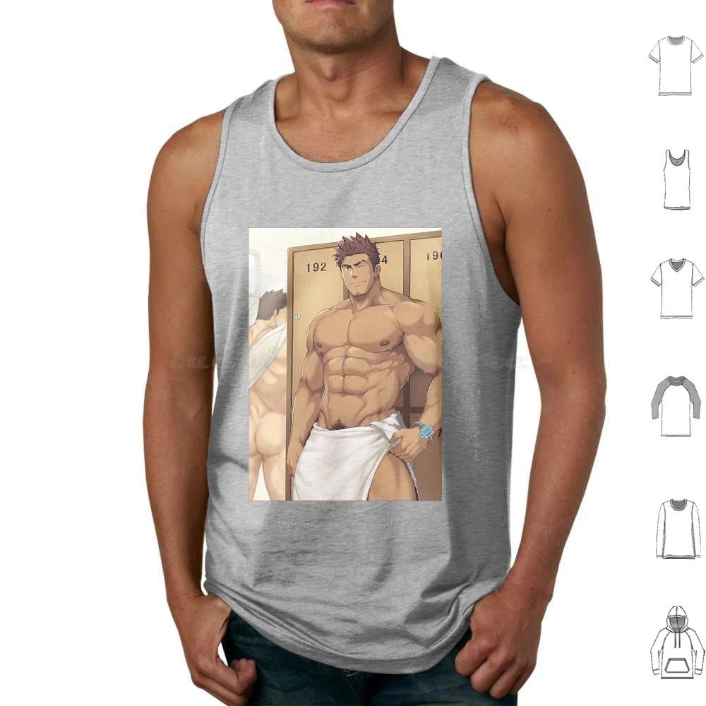 

Bara Locker Tank Tops Print Cotton Bara Yaoi Anime Manga Art Queer Art Yaoi Anime Chiseled Beefy Yaoi Manga Manga