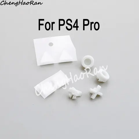 1 комплект, белые или черные силиконовые резиновые прокладки на нижнюю часть консоли PS4 Slim Pro, резиновые прокладки для консоли, противоскользящие Сменные прокладки