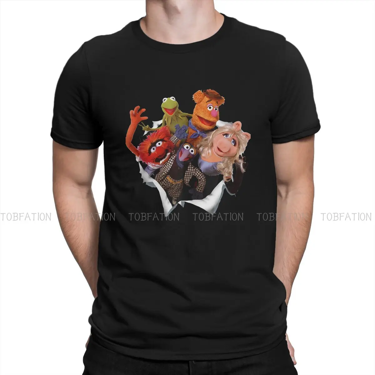 

Group Shot Breakthrough Classic Men TShirt Disney The Muppets Fozzie Bear TV Crewneck Tops Fabric T Shirt Top Quality Gift