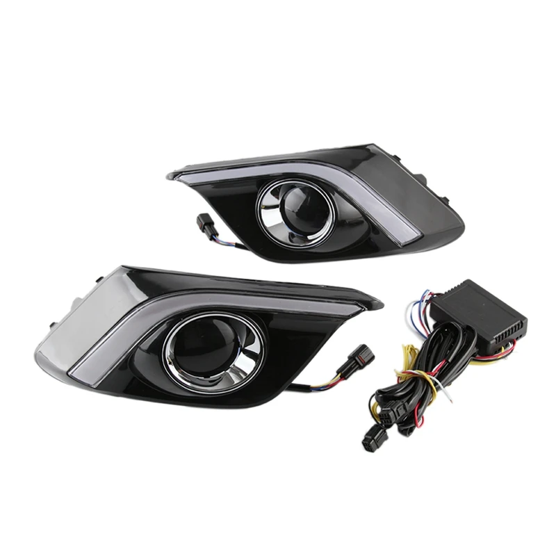 

Светодиодные дневные ходовые огни для Mazda 3 Axela 2013-2016 светильник поворота, автомобильные аксессуары, 12 В