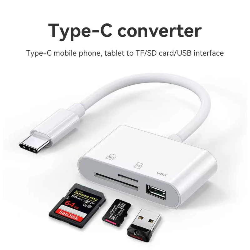 

Type-C Adapter TF CF SD Memory Card Reader OTG Writer Compact Flash USB-C for IPad Pro Huawei for Macbook USB Type C Cardreader