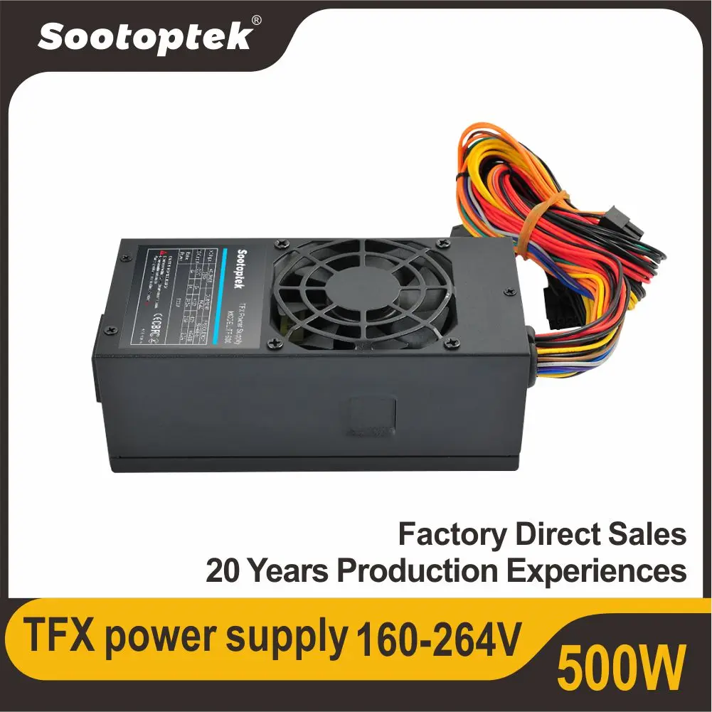 Источник питания TFX 500 Вт для ПК с широким напряжением 160-264 в 80PLUS бронзовым