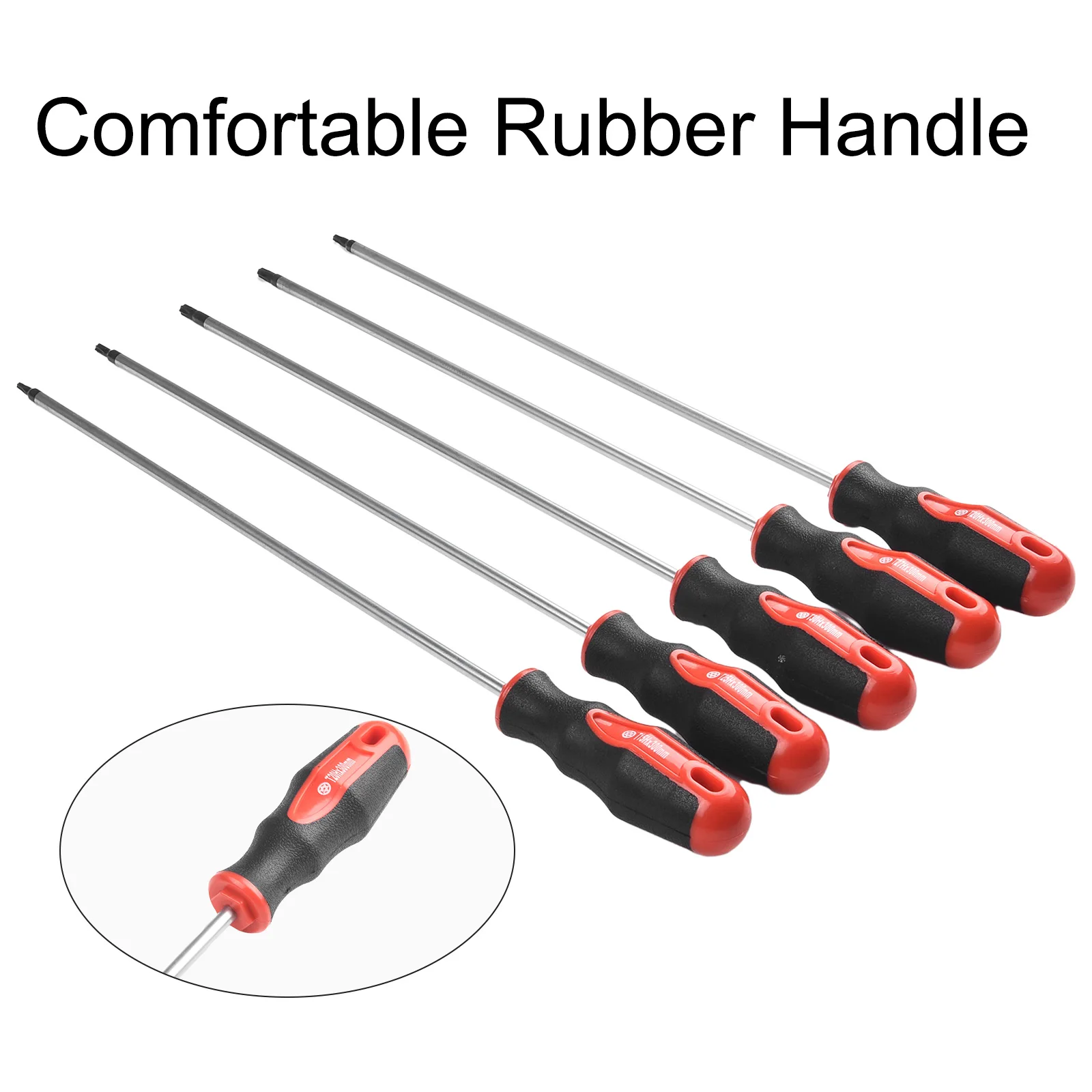 5 шт. отвертка Torx 400 мм с магнитной головкой T15/T20/T25/T27/T30 резиновая ручка для