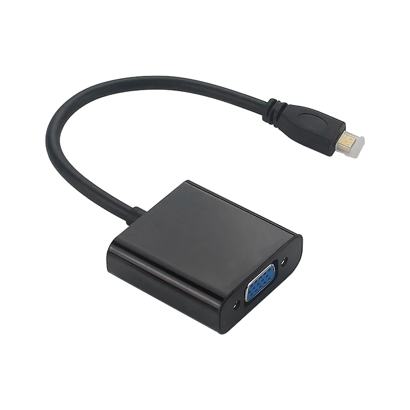Кабель-адаптер Micro-HDMI к VGA Видеоконвертер 1080P с аудиоразъемом USB-кабель питания для