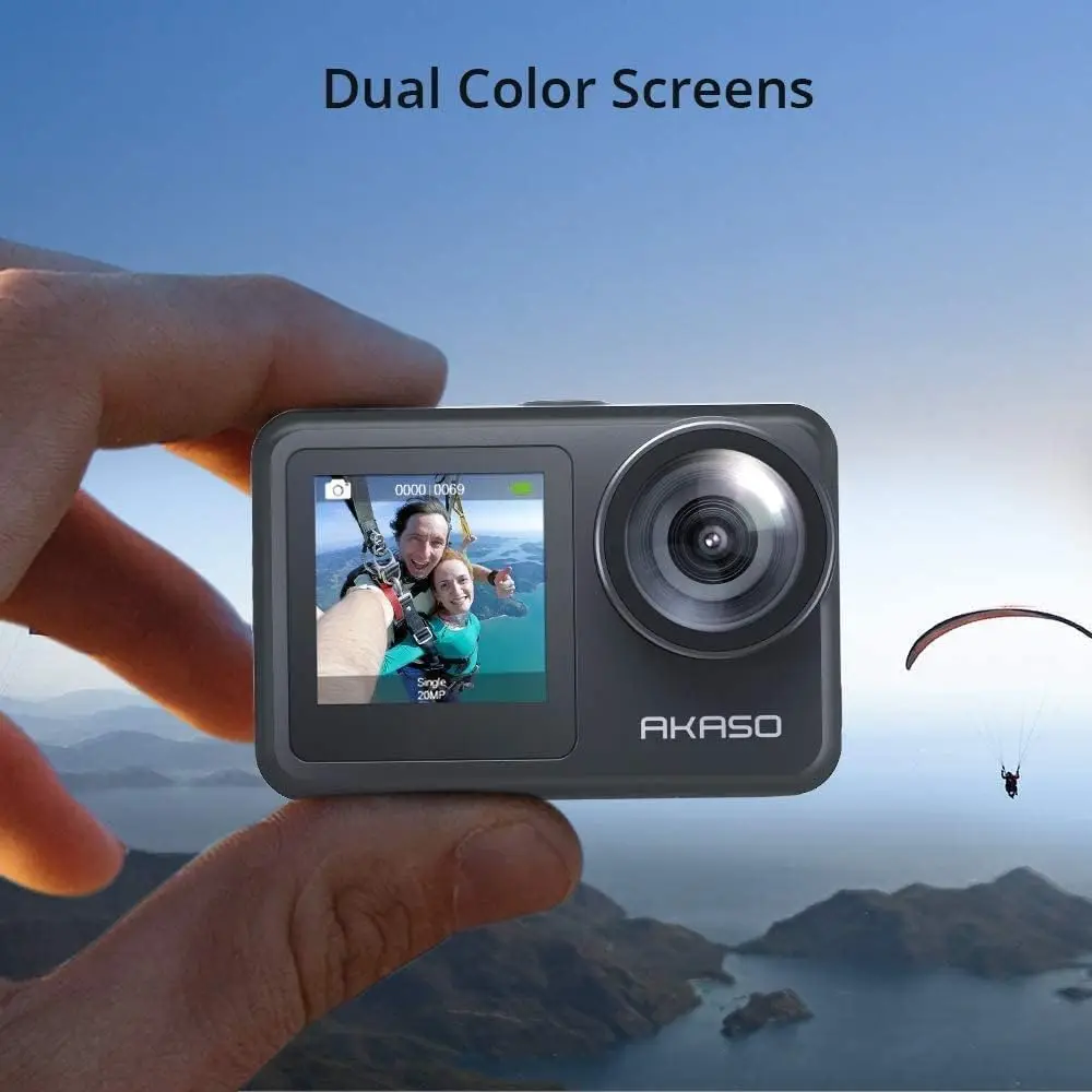 Фото Экшн-камера Brave 7 LE 4K30FPS 20MP с Wi-Fi, сенсорным экраном, EIS 2.0, зумом, дистанционным управлением, водонепроницаемостью до 131 фута, 2 аккумуляторами по 1350 мАч №2