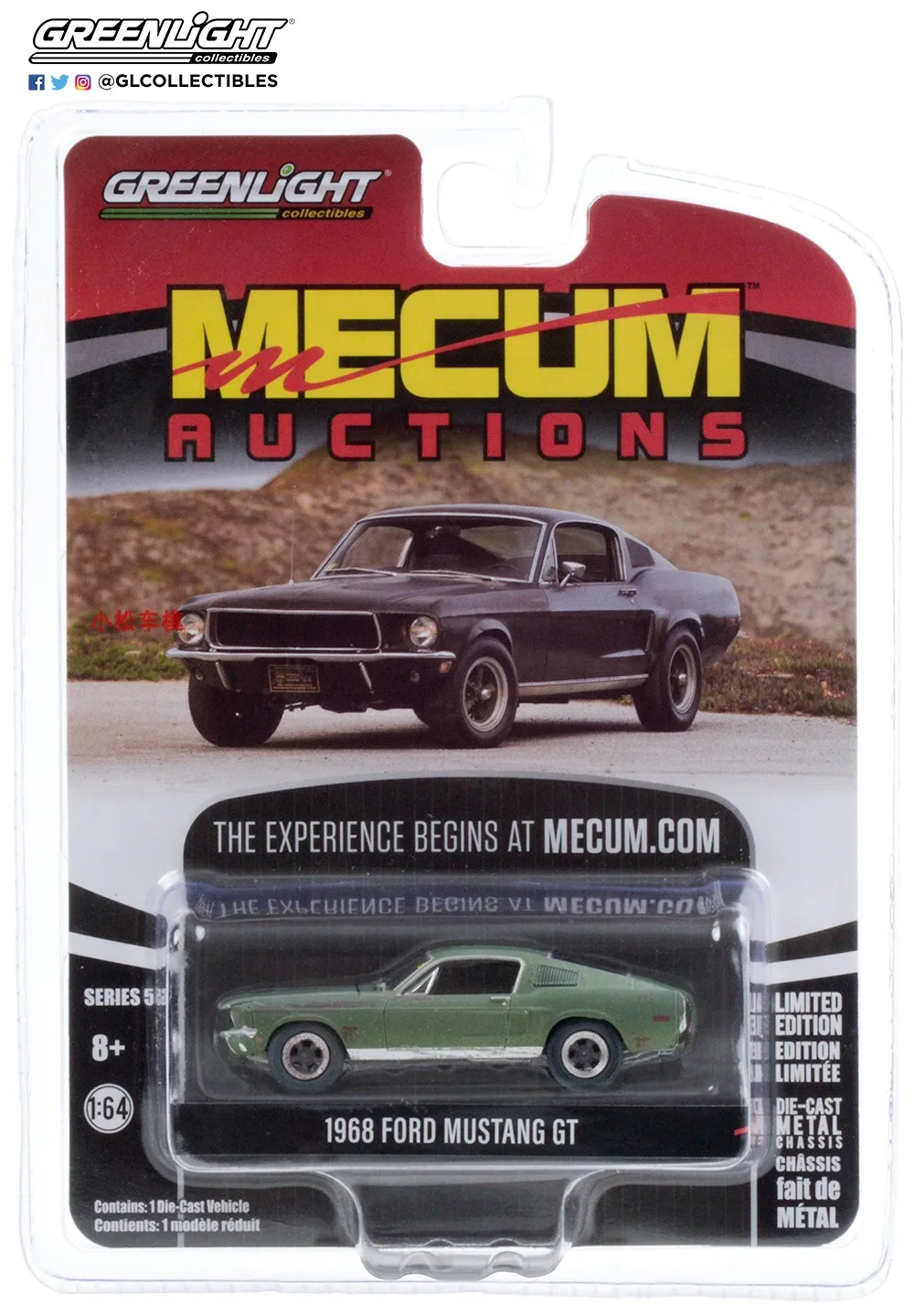 Модель автомобиля Ford Mustang GT 1:64 WELLY 1968
