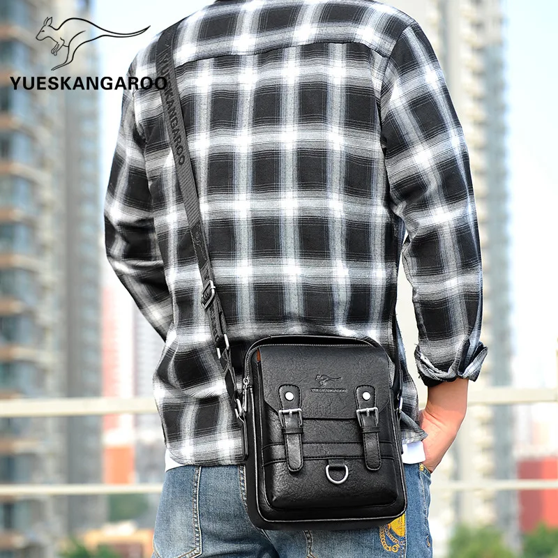 Vintage Leather Shoulder Bag For Men Luxury Casual Man Crossbody Messenger Bag Small Strap Handbags Male Tote Bag